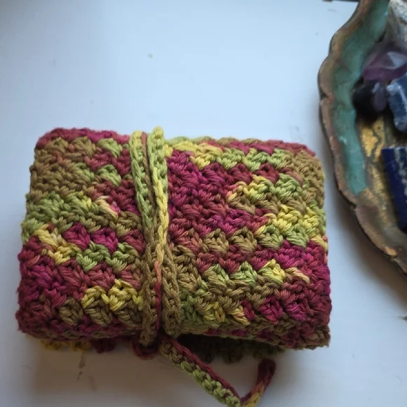 Fall Tarot Card Holder 3 Card Spread Layout Wrap- Handmade Crochet - Picture 7 of 10